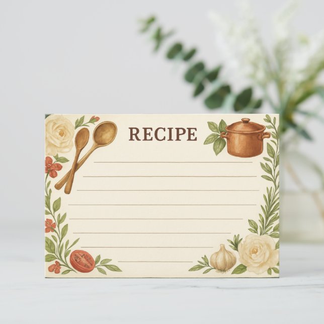 Beautiful Accents of Tuscany Recipe Card (Stående Fram)