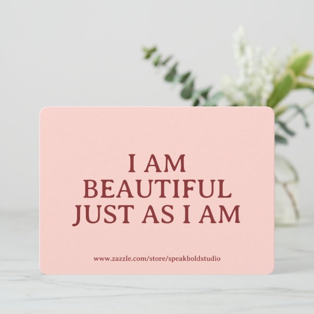  Beautiful Affirmation Card – Custom Gift for Her Julkort (Stående Fram)