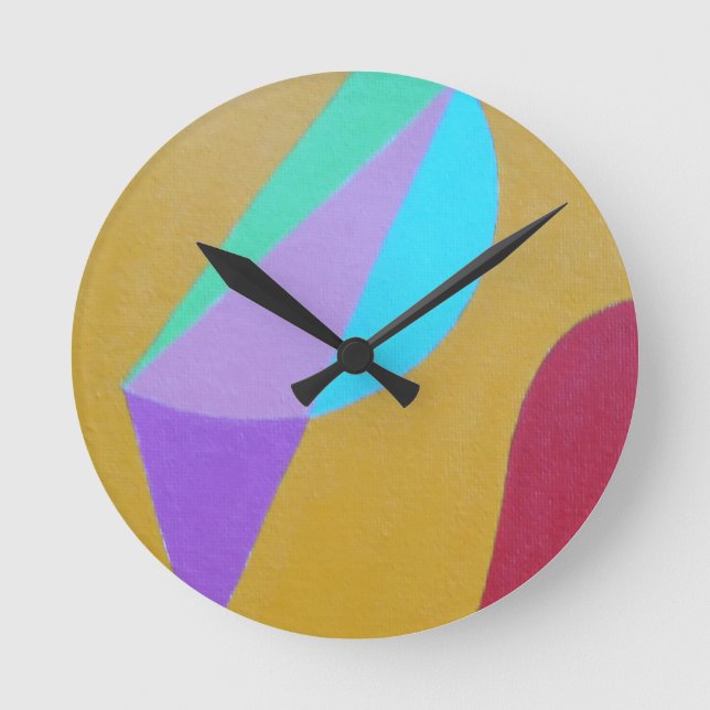Beautiful and Vibrant Colors! Round Clock Rund Klocka (Framsida)