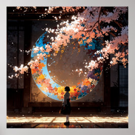 Beautiful anime art poster