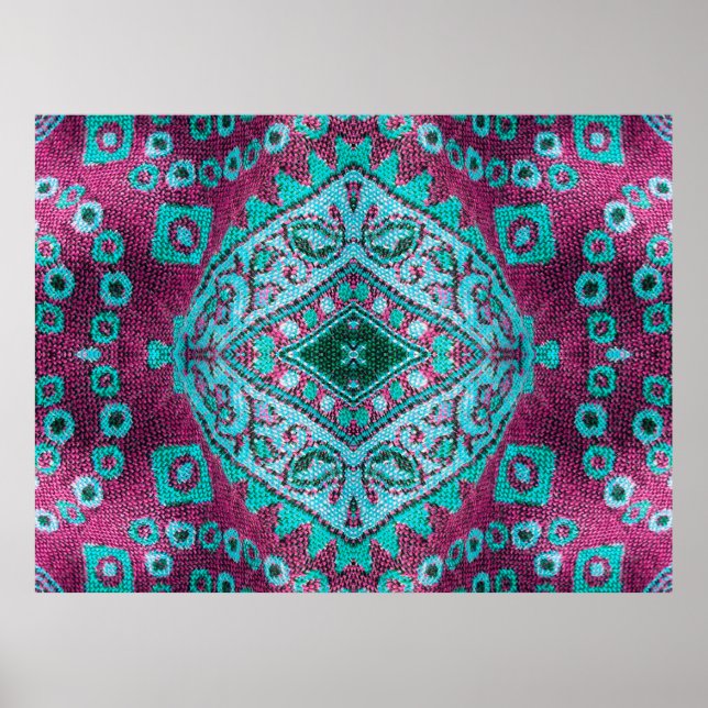 Beautiful, arab, arabic, arabian, arabesque fabric poster (Framsidan)