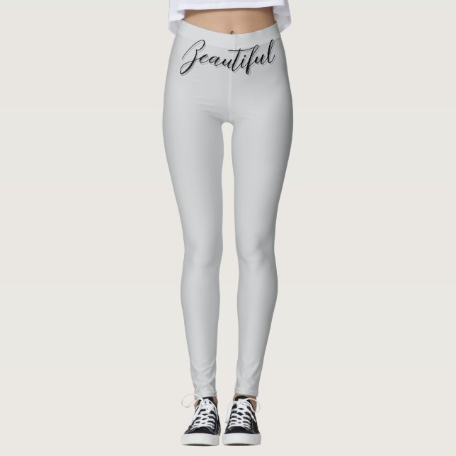"Beautiful" Art Design Leggings (Framsida)