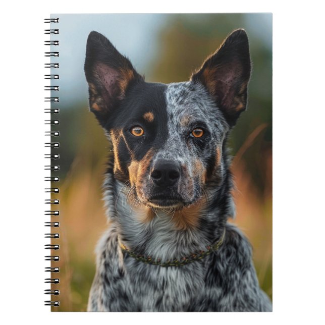 BEAUTIFUL AUSTRALISK NÖTKREATUR HUND I FÄLT ANTECKNINGSBOK (Framsidan)