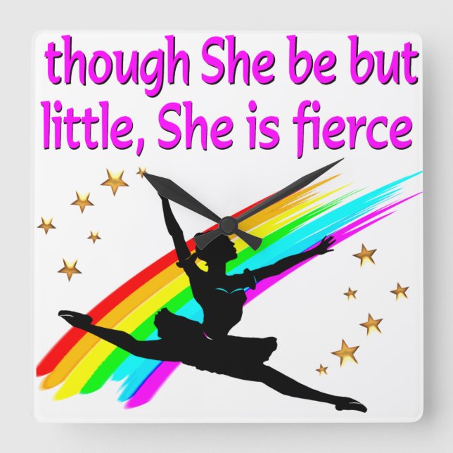 BEAUTIFUL BALLERINA DANCER DESIGN FYRKANTIG KLOCKA (Framsida)