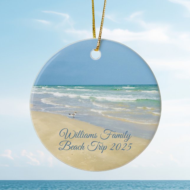 Beautiful Beach House Commemorative Christmas Julgransprydnad Keramik (Skapare uppladdad)