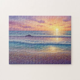Beautiful Beach Waves and Shore Art Pussel