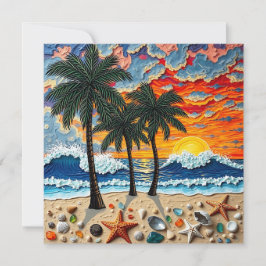 Beautiful Beachy Happy | Saying Hi Julkort