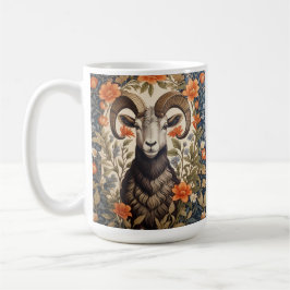 Beautiful Big Horn Sheep William Morris Inspired Kaffemugg
