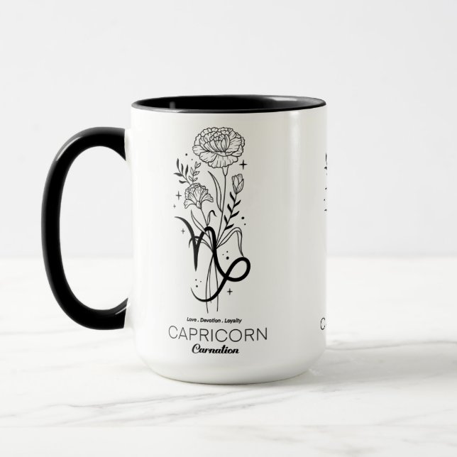 Beautiful Birth Month /Zodiac Sign/Capricorn Mugg (Vänster)