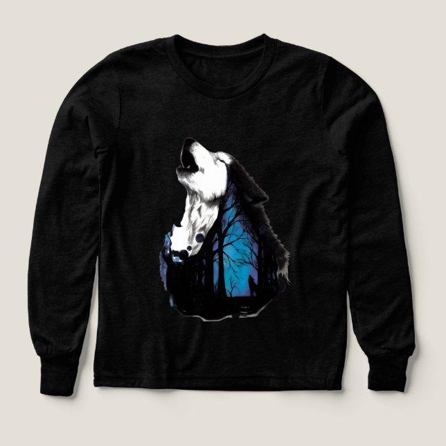 Beautiful Black and Blue bear T-Shirt (Design framsida)