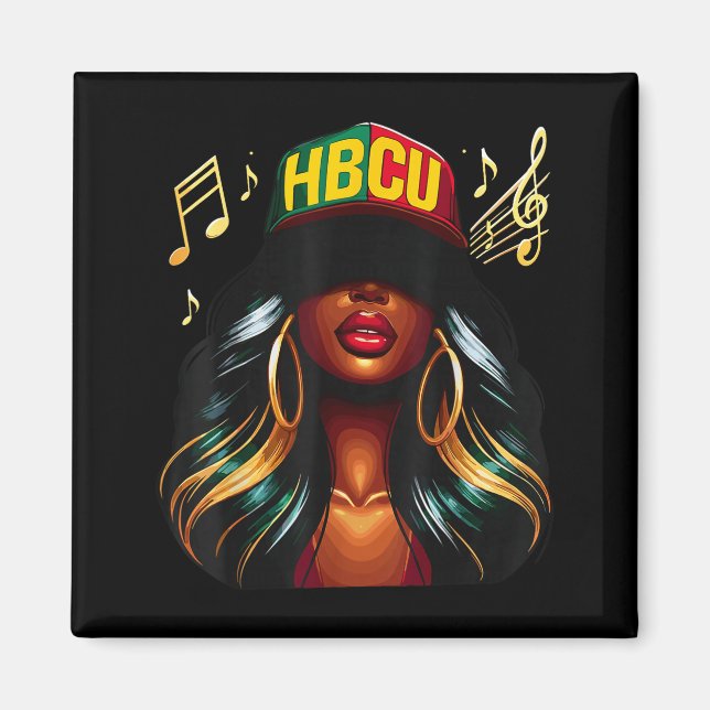 Beautiful Black Girl Hbcu  Magnet (Framsidan)