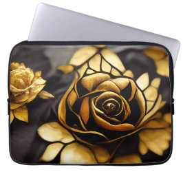 BEAUTIFUL BLACK & GULD RO LAPTOP FODRAL