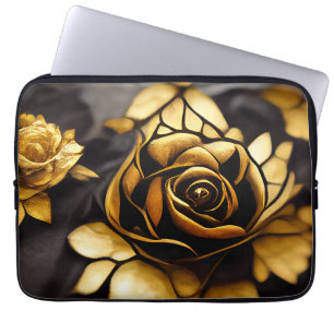 BEAUTIFUL BLACK & GULD RO LAPTOP FODRAL