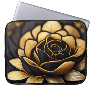 BEAUTIFUL BLACK & GULD RO LAPTOP FODRAL