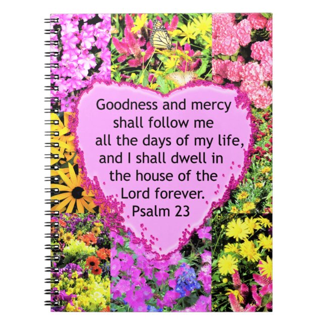 BEAUTIFUL BLOMMIGT PSALM 23 UTFORMNING ANTECKNINGSBOK (Framsidan)