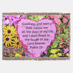 BEAUTIFUL BLOMMIGT PSALM 23 UTFORMNING FILT