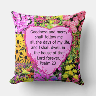 BEAUTIFUL BLOMMIGT PSALM 23 UTFORMNING KUDDE