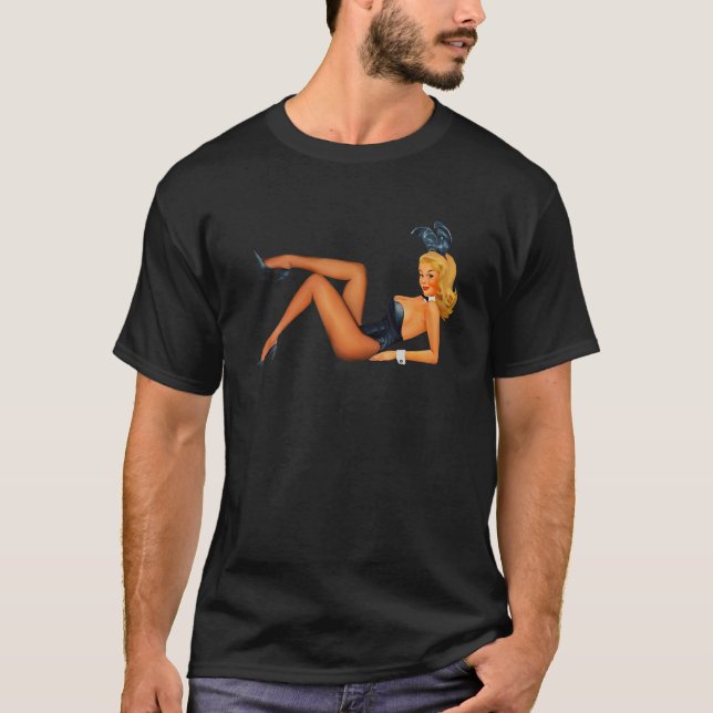 Beautiful Blonde Bunny In A Bikini Classic America T Shirt (Framsida)