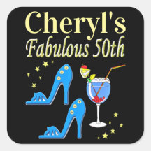 BEAUTIFUL BLUE 50:E BIRTHDAY DESIGN