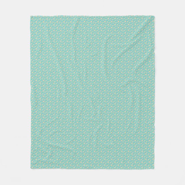Beautiful blue hearts fleece blanket (Framsidan)
