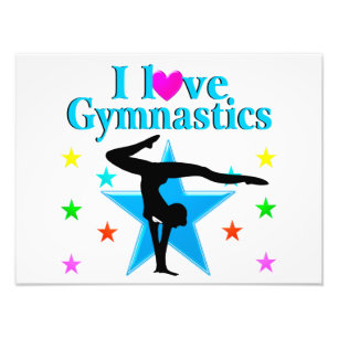 BEAUTIFUL BLUE I KÄRLEK GYMNASTICS DESIGN FOTOTRYCK