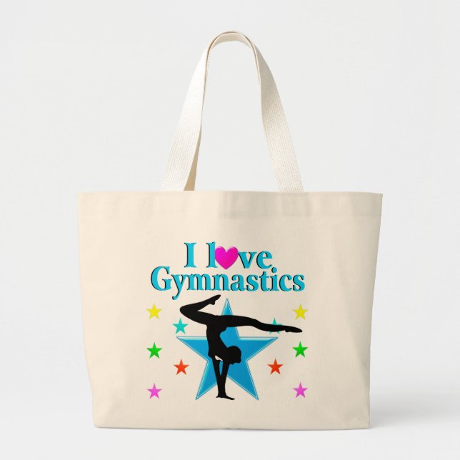 BEAUTIFUL BLUE I KÄRLEK GYMNASTICS DESIGN JUMBO TYGKASSE (Framsidan)