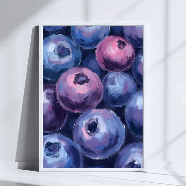 Beautiful Blueberries | Fruit Painting Poster (Skapare uppladdad)