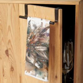 Beautiful Boho Horse  Kökshandduk