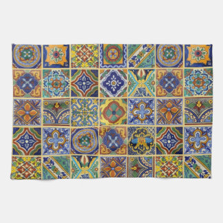 Beautiful Boho Talavera Tiles Kökshandduk