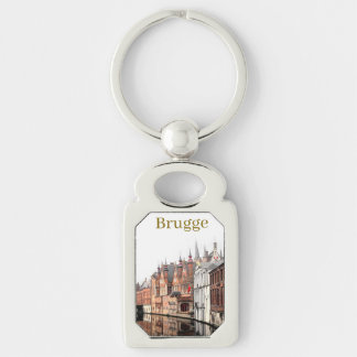 Beautiful Bruges  Rektangulärt Silverfärgad Nyckelring