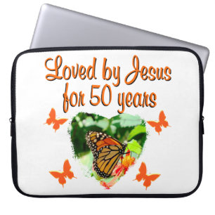 BEAUTIFUL BUTTERFLIGEN 50:E BIRTHDAY-KONSTRUKTION LAPTOP FODRAL