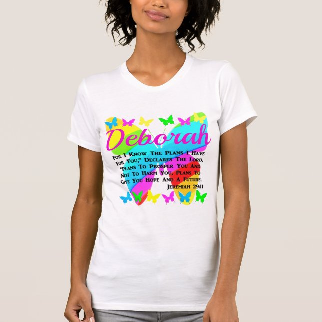 BEAUTIFUL BUTTERFLY PERSONLIG JEREMIAH 29:11 T SHIRT (Framsida)