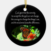 BEAUTIFUL BUTTERFLY PHOTO SERENITY PRAYER DESIGN