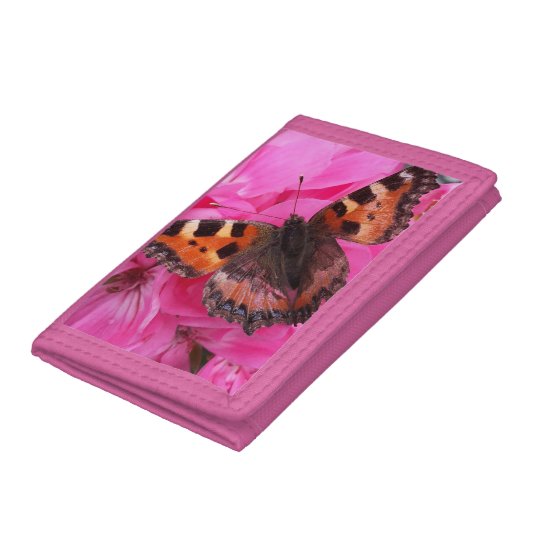 Beautiful butterfly pink wallet