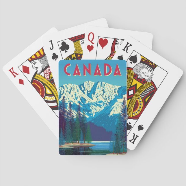 Beautiful Canadian Mountains Playing Cards Casinokort (Baksidan)