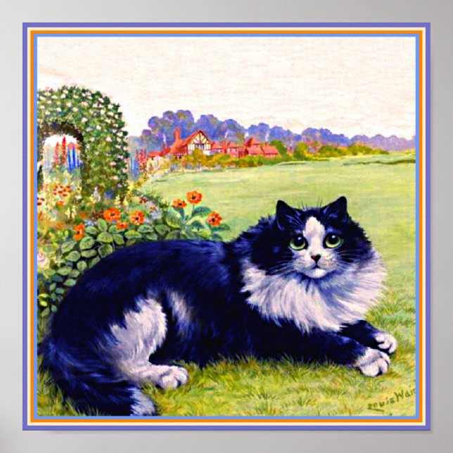 Beautiful Cat, named Peter, Louis Wain famous Pet Poster (Framsidan)