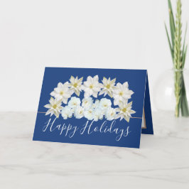 Beautiful Chic Floral Bouquet White Flower Holiday Kort