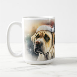 BEAUTIFUL CHRISTMAS FAWN BULLMASTIFF KAFFEMUGG