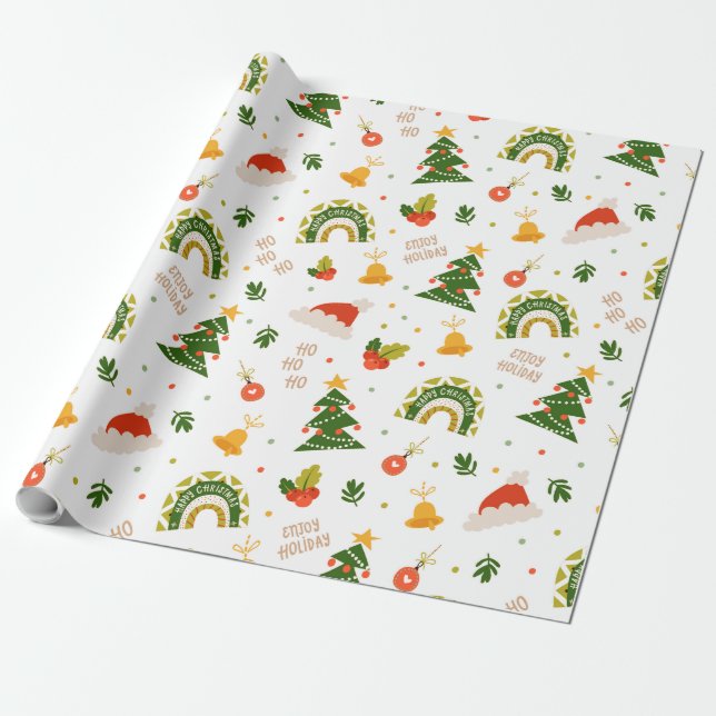 Beautiful Christmas Pattern     Presentpapper (Utrullad)