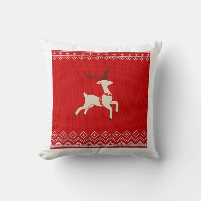 Beautiful Christmas Square Pillow | Festive Holida Kudde (Framsida)