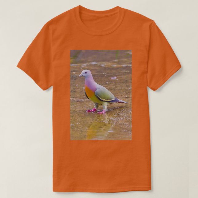 beautiful colorful cool pigeon 2 t shirt (Design framsida)