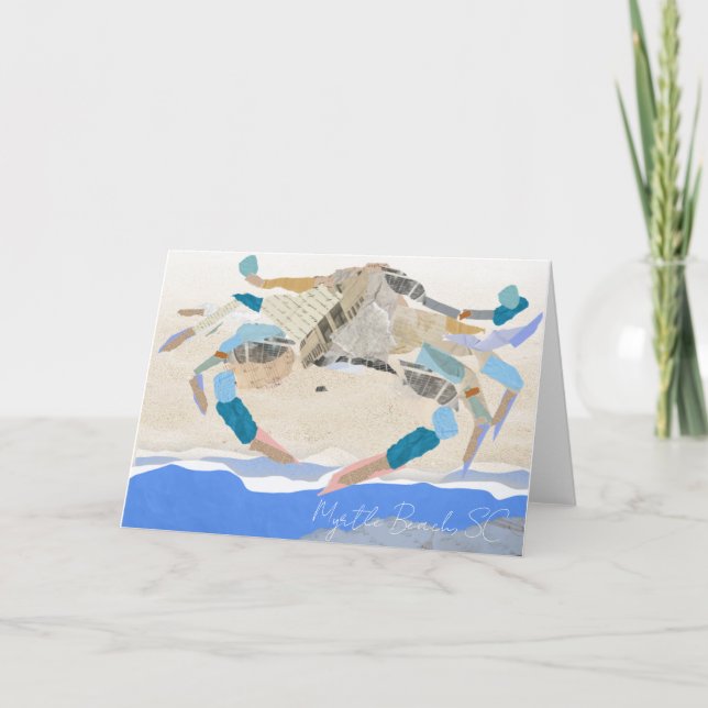 Beautiful Crab card that you can personalize Tack Kort (Framsida)