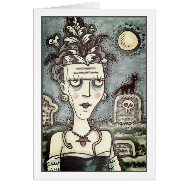 BEAUTIFUL CREEPY FRANKENELLA MONSTER, GRAVES Blank OBS Kort (Framsidan)