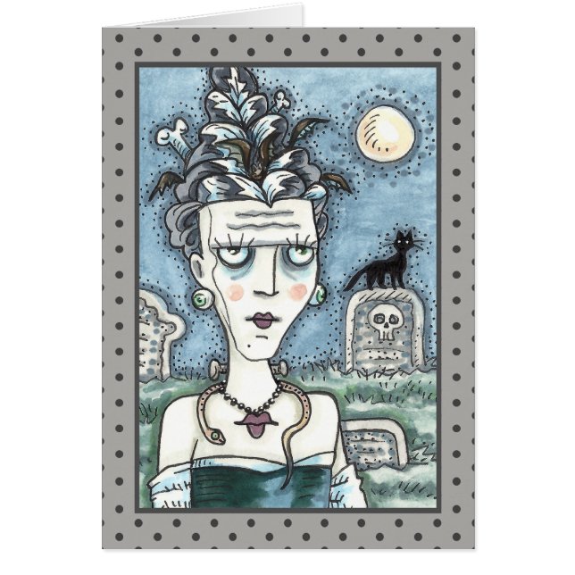 BEAUTIFUL CREEPY FRANKENELLA MONSTER, GRAVES Blank OBS Kort (Framsidan)