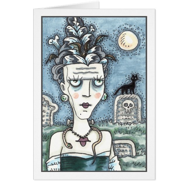 BEAUTIFUL CREEPY FRANKENELLA MONSTER, GRAVES Blank OBS Kort (Framsidan)