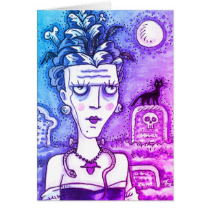 BEAUTIFUL CREEPY FRANKENELLA MONSTER, GRAVES Blank OBS Kort
