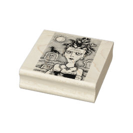 BEAUTIFUL CREEPY FRANKENELLA MONSTER, GRAVES, CAT STÄMPEL