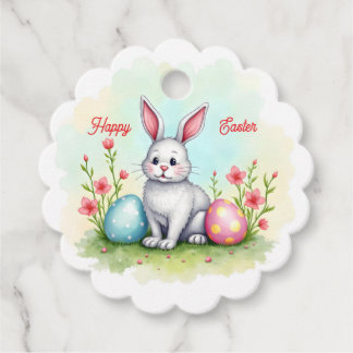 Beautiful Cute Easter Bunny Collection Gåvor Etiketter