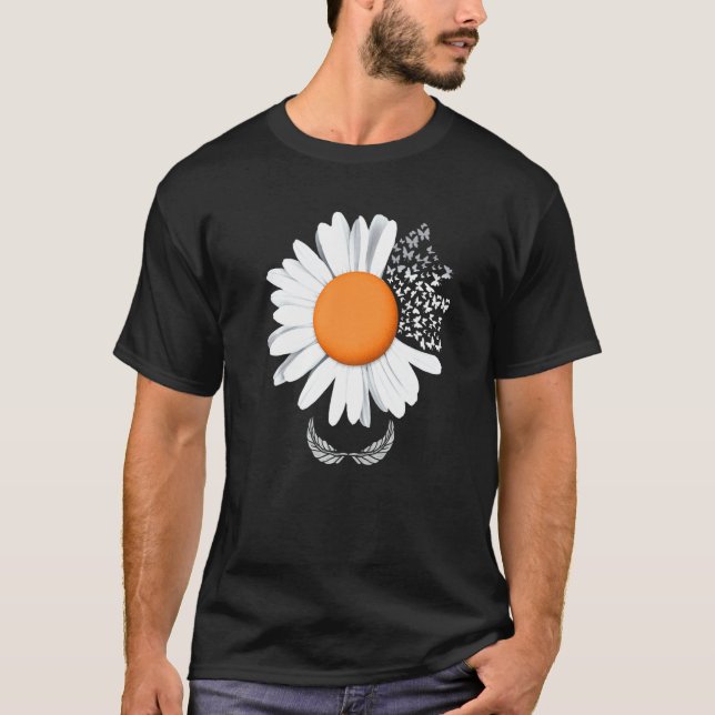 Beautiful Daisy With Butterflies Hope Daisy T Shirt (Framsida)