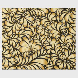 Beautiful Damask Gold & Black Wrapping paper roll Presentpapper